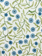 John Lewis x Iversen Floret Blackout Pencil Pleat Curtains 167x228cm Glacier