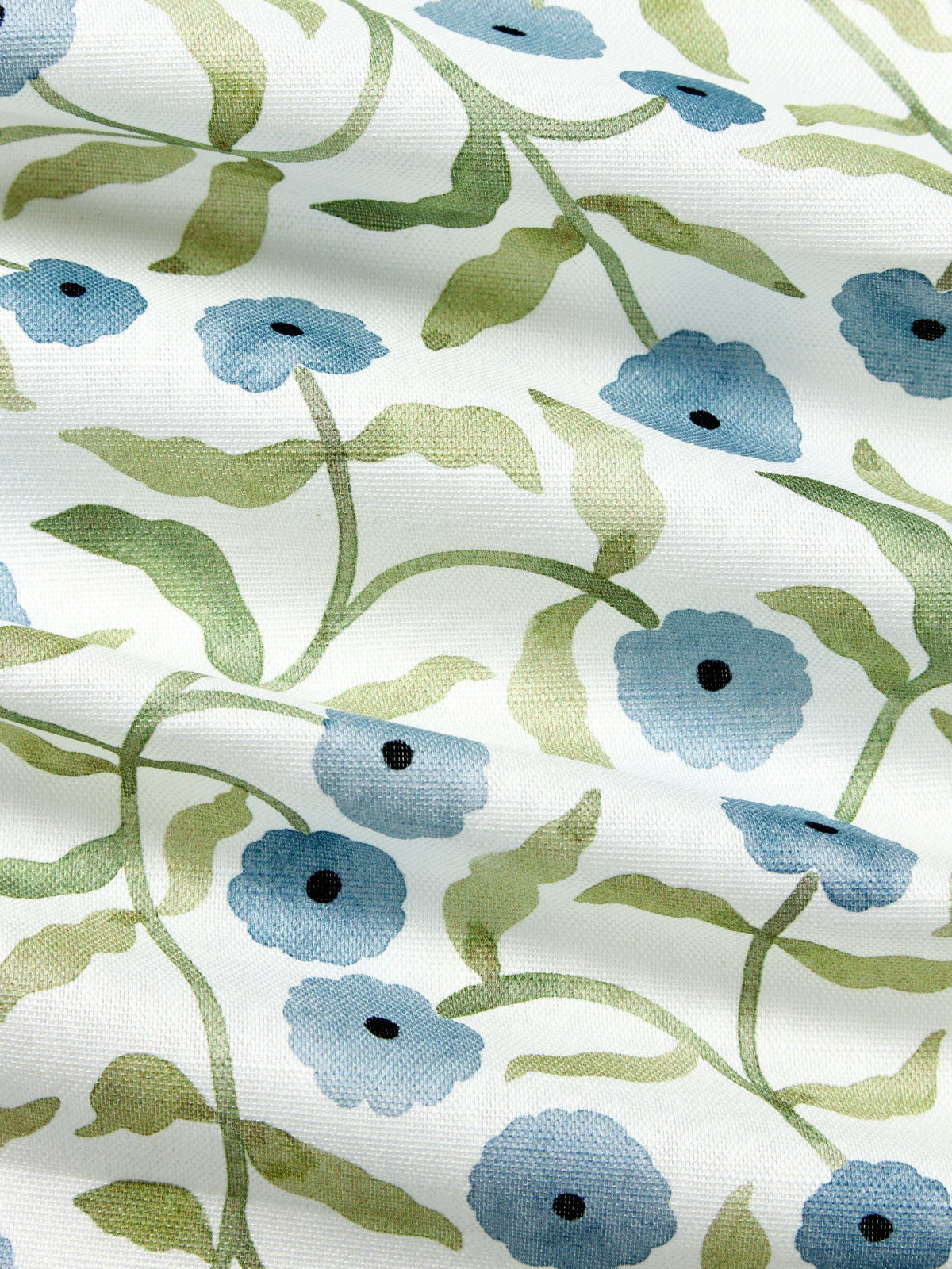 John Lewis x Iversen Floret Blackout Pencil Pleat Curtains 167x228cm Glacier