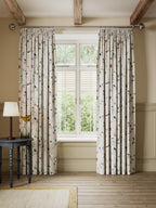 John Lewis Floral Blackout Pencil Pleat Curtains W228 x D182cm - Seafoam