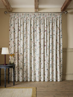 John Lewis Floral Blackout Pencil Pleat Curtains W228 x D182cm - Seafoam