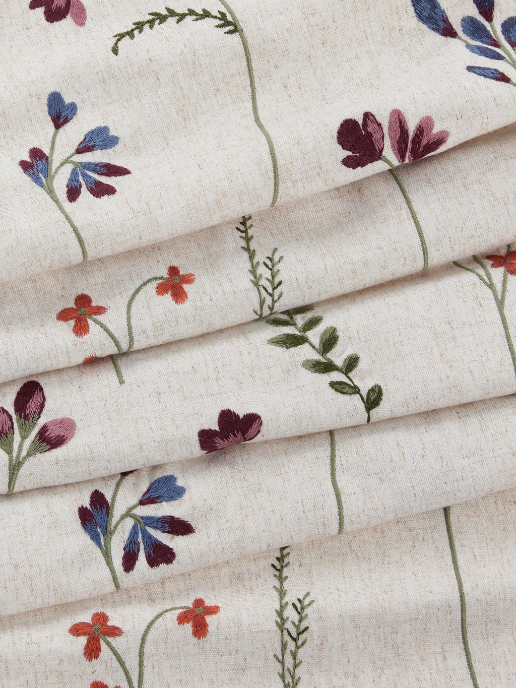 John Lewis Joni Embroidery Lined Pencil Pleat Curtains - Multi 228 x 137 cm