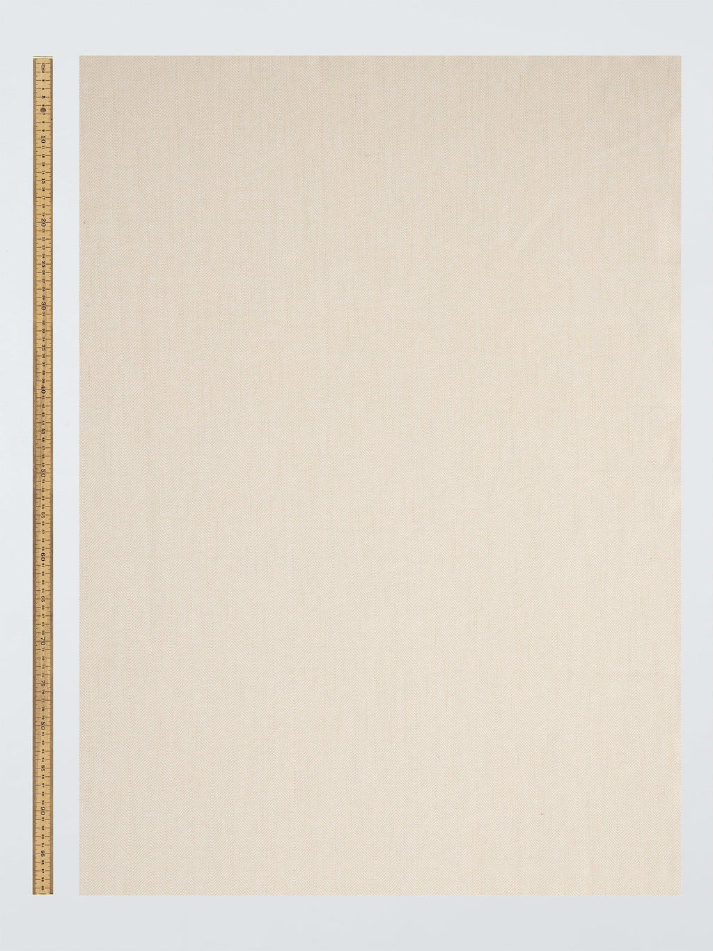 John Lewis Cotton Herringbone Pencil Pleat Curtains Parchment - 228 x 137cm