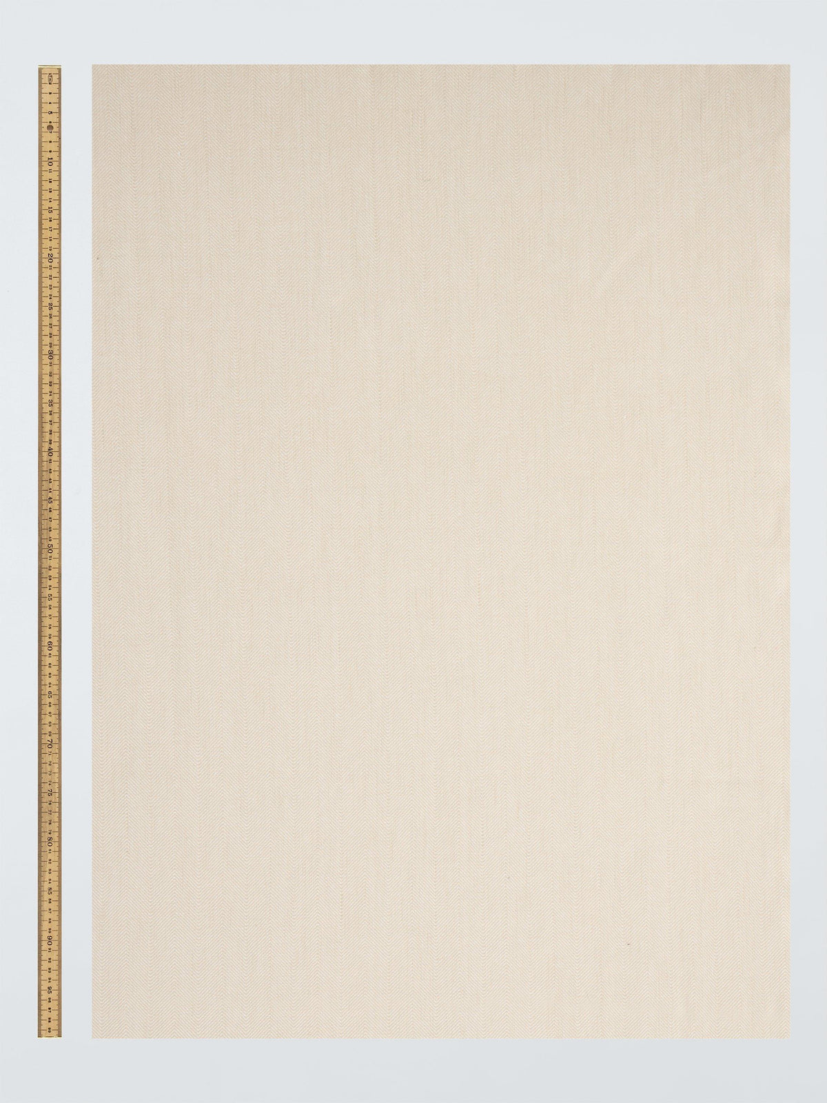 John Lewis Cotton Herringbone Pencil Pleat Curtains Parchment - 228 x 137cm