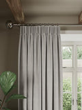 John Lewis Herringbone Lined Pencil Pleat Lined Curtains - 167 x 228cm Mole