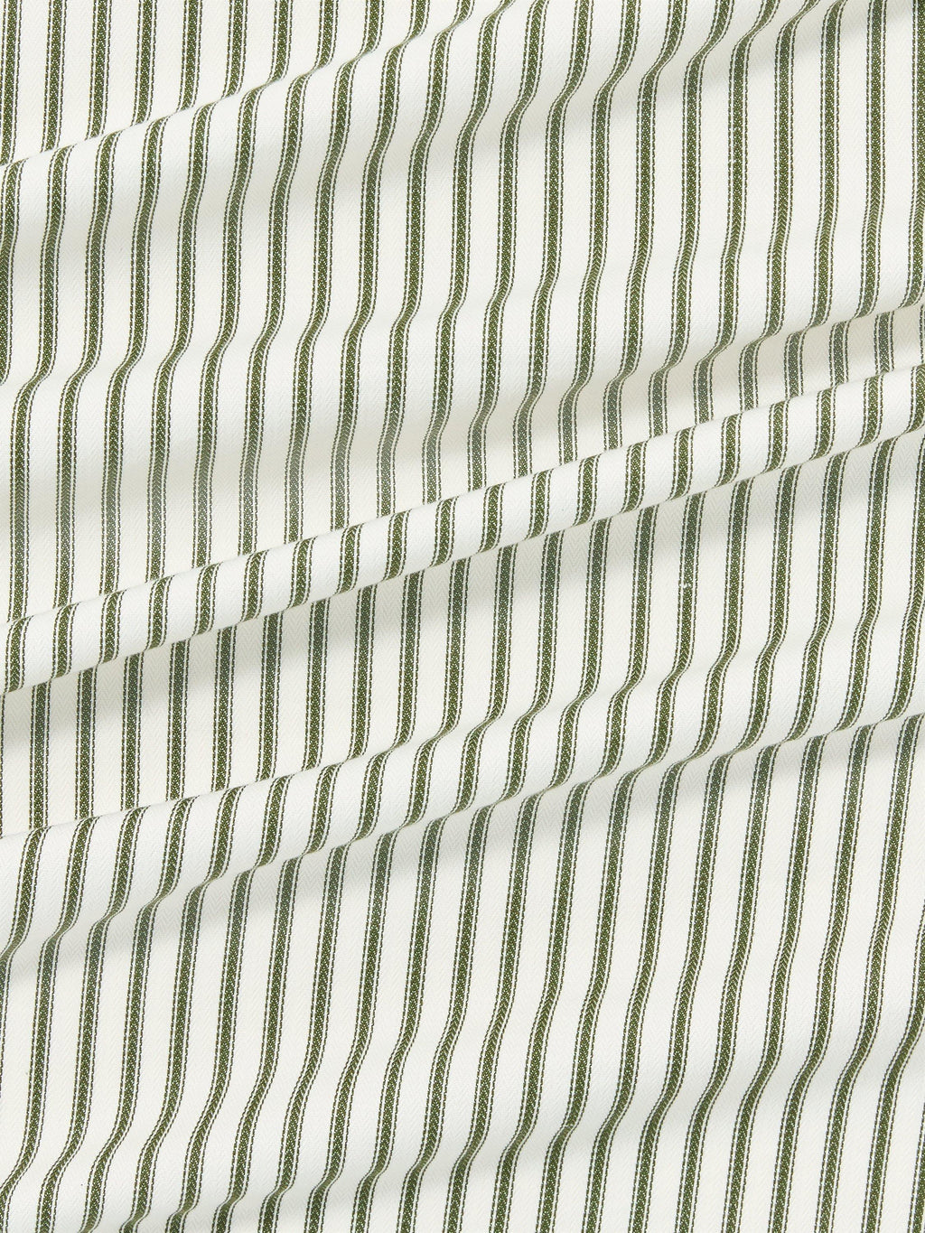 John Lewis Ticking Stripe Lined Pencil Pleat Curtains 228x 182cm - Avocado
