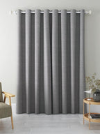 John Lewis Textured Pair Blackout Lined Eyelet Curtains W228 x D182cm Storm