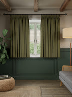 John Lewis Rustic Basketweave Pencil Pleat Curtains W167 x D228cm - Avocado