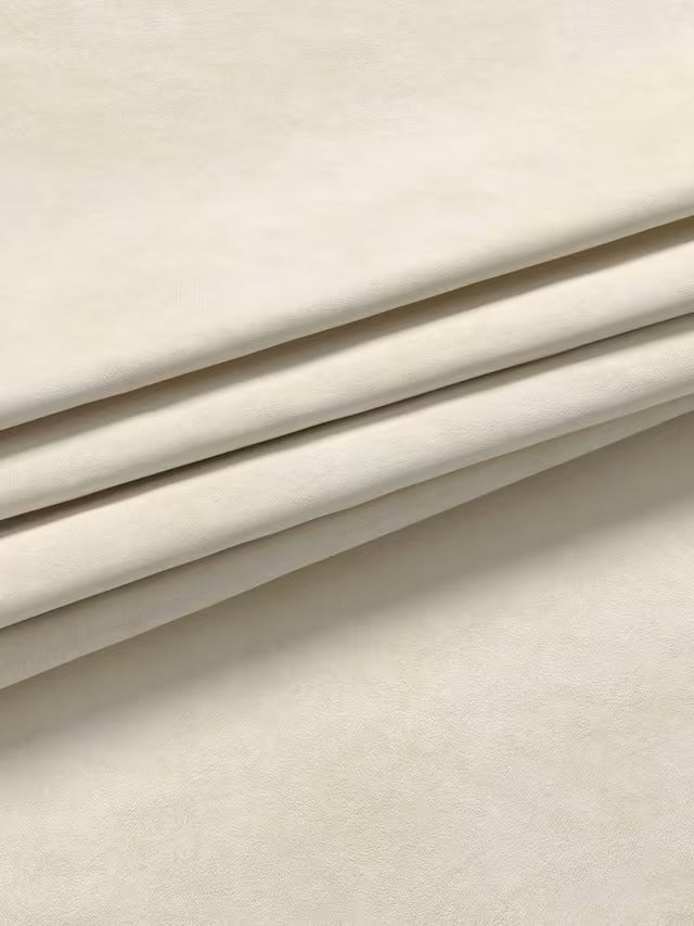 John Lewis Velvet Pair Lined Eyelet Curtains - Cream - W228 x Drop 228cm
