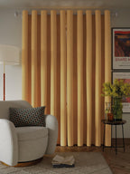 John Lewis Textured Pair Blackout Eyelet Curtains W228 x D228cm - Mustard