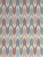 John Lewis Valle Ikat Pair Lined Eyelet Curtains W228 x D228cm - Deep Red
