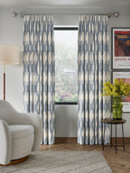 John Lewis Alta Weave Lined Pencil Pleat Curtains - Bluestone - 167 x 182cm