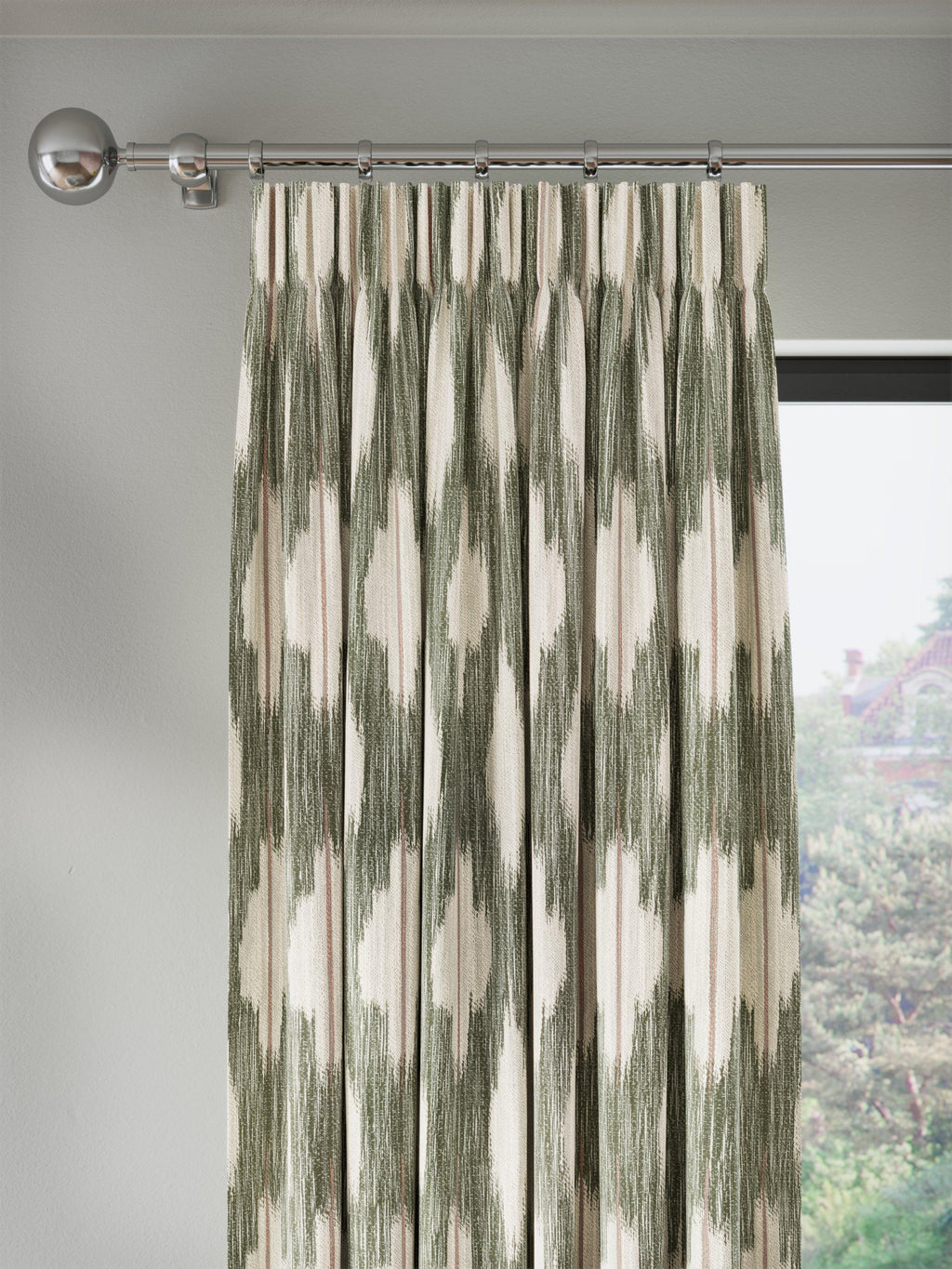 John Lewis Alta Weave Lined Pencil Pleat Curtains W167 x D228cm - Avocado