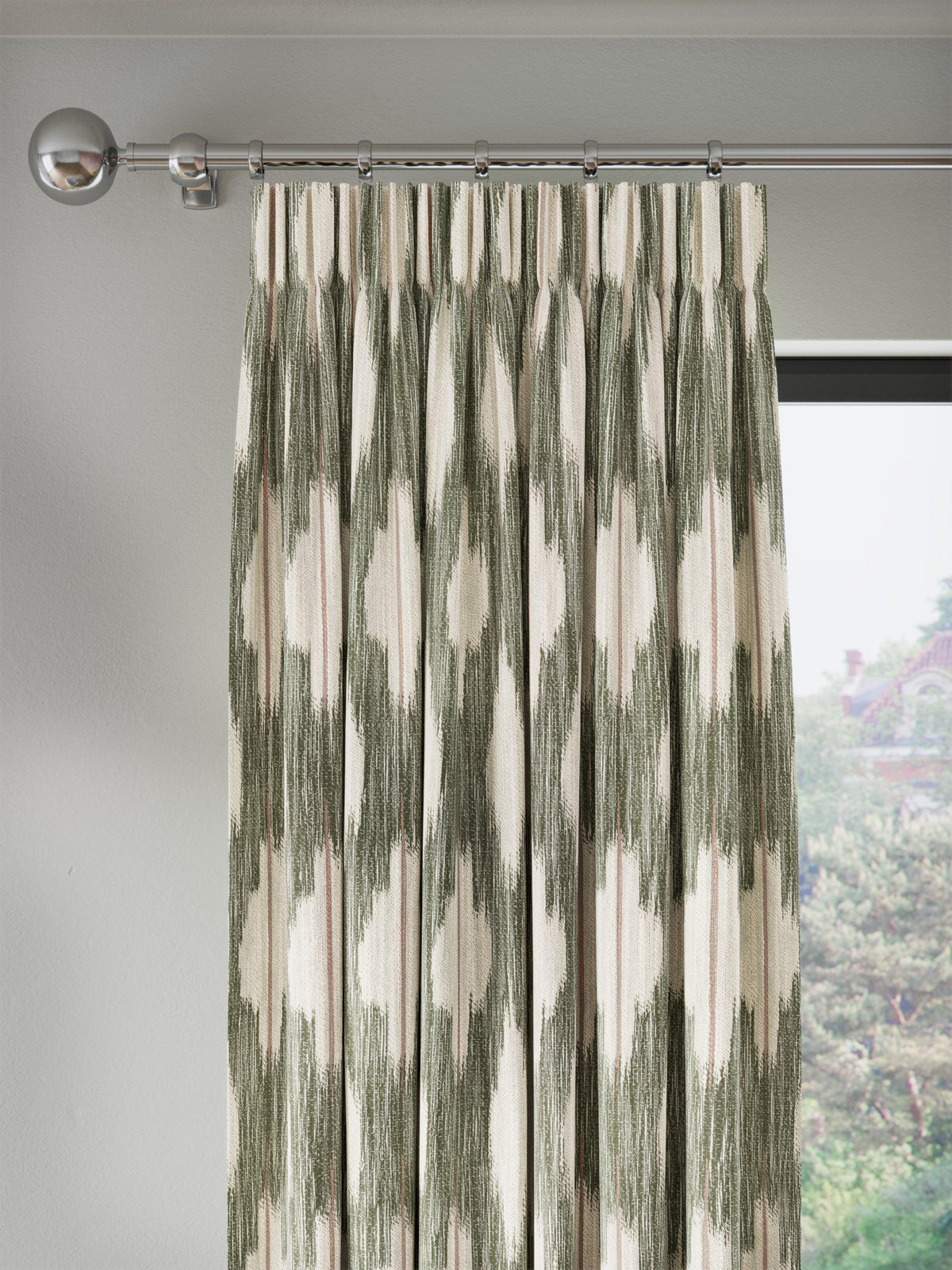 John Lewis Alta Weave Lined Pencil Pleat Curtains W167 x D228cm - Avocado