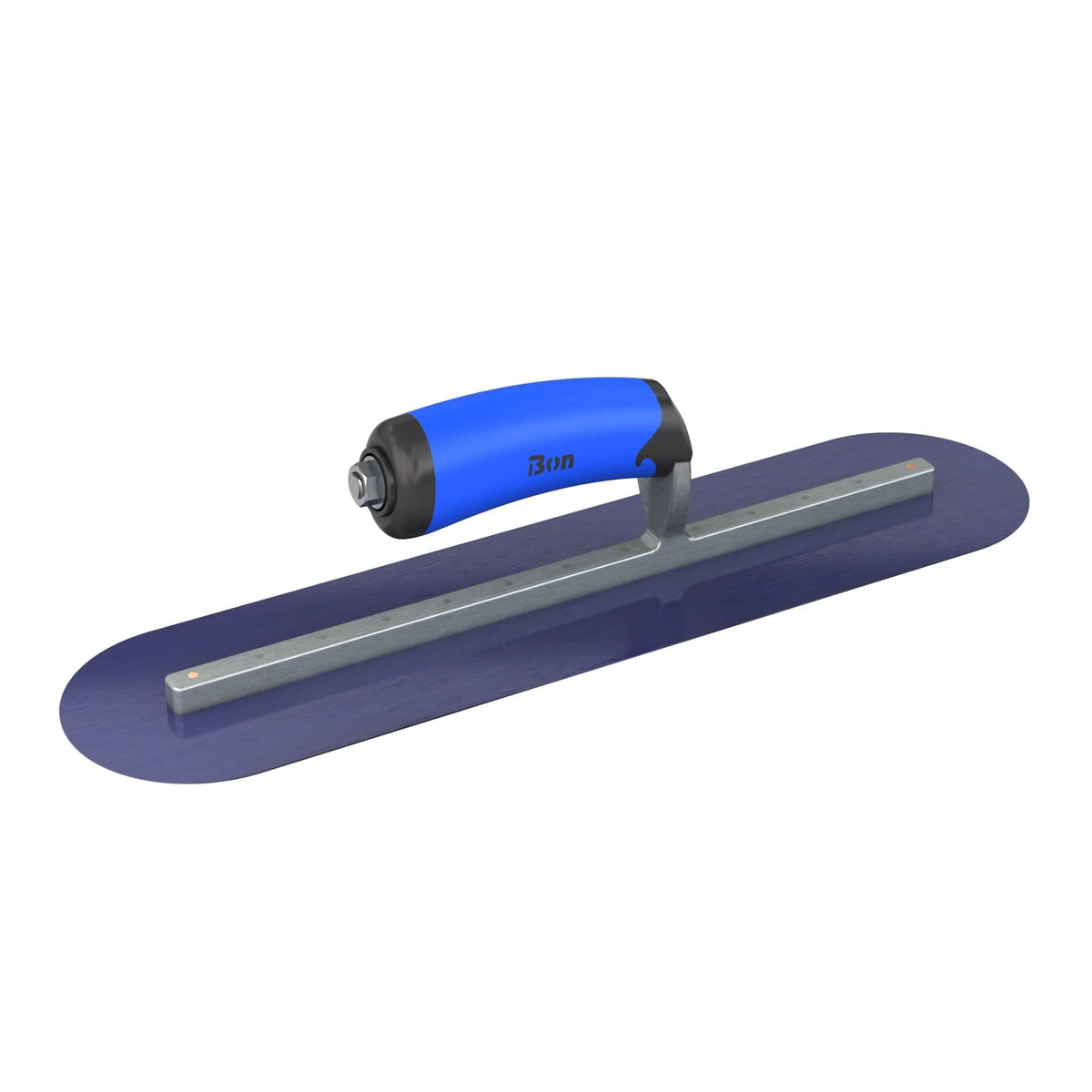 Bon Tool Blue Steel Round End Finish Trowel - Comfort Wave Handle
