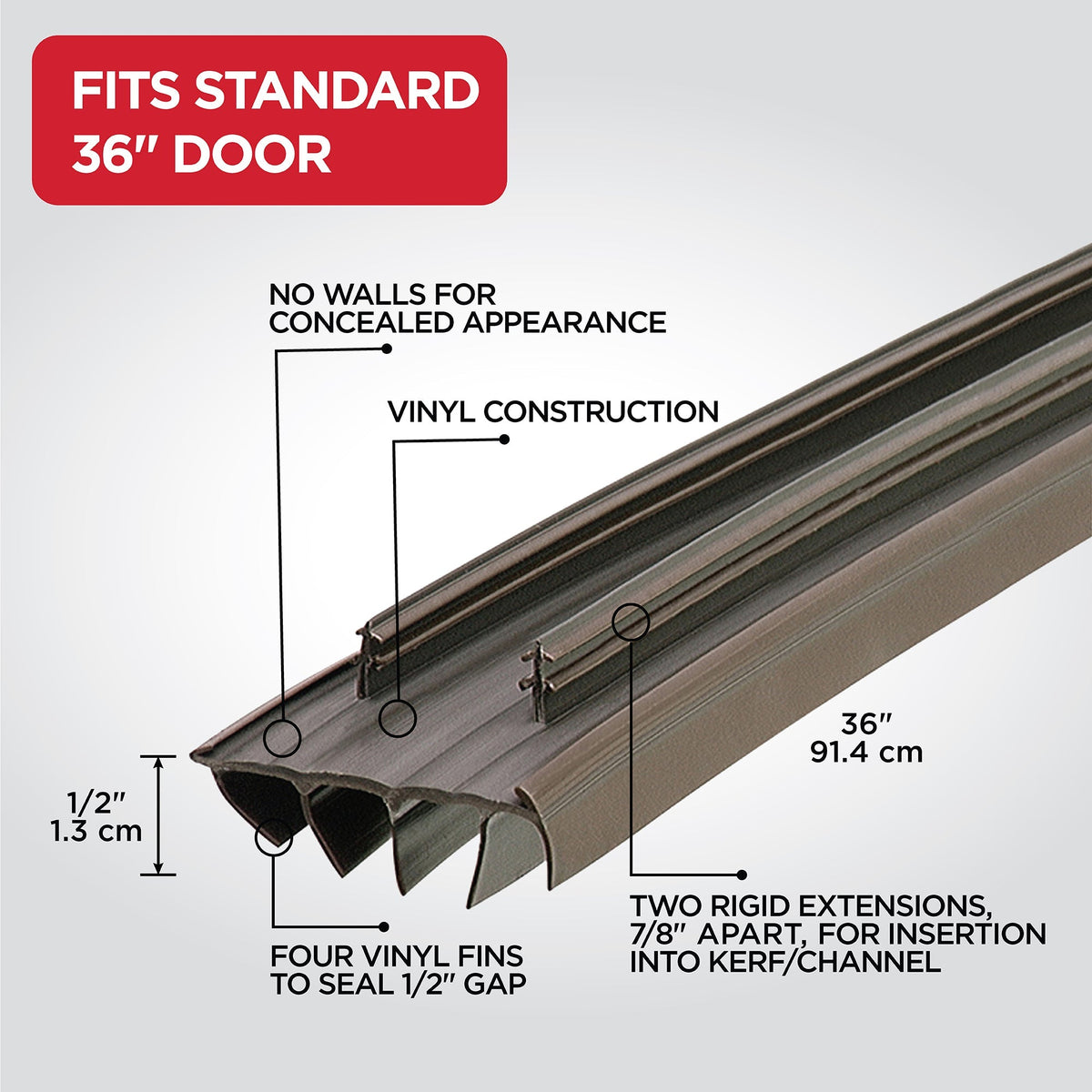 Concealed Kerf/Channel Fit Under Door Seal