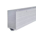 36 in. Silver Aluminum and Vinyl U-Shape Screw-on Under Door Seal with Kick Plate