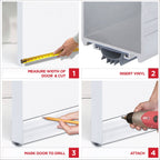 36 in. Silver Aluminum and Vinyl U-Shape Screw-on Under Door Seal with Kick Plate