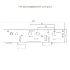 Yale Lockmaster 35mm Gearbox - Dual, Deadbolt