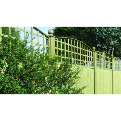 Convex Trellis Fence Panel Topper - 0.56m x 1.83m