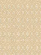 Cole & Son Alma Indoor Trellis Wallpaper - 10.05m x 53cm - Yellow/Soft Ochre