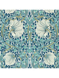 Morris & Co. Pimpernel Matte 10m x 52cm Wallpaper Cobalt/Mineral MFRW217365