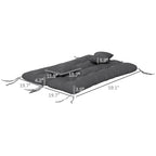 59" Tufted Bench Cushions, Seat Pad, Back Pillows, Outdoor Furniture, Charcoal