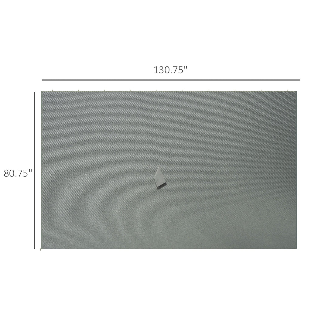 10' x 12' Gazebo Sidewall Set with Hooks & C-Rings, Gray