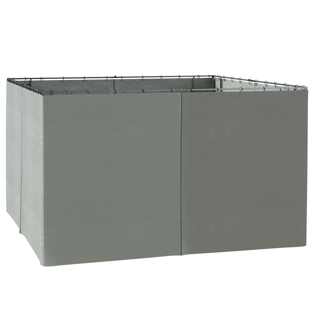 10' x 12' Gazebo Sidewall Set with Hooks & C-Rings, Gray