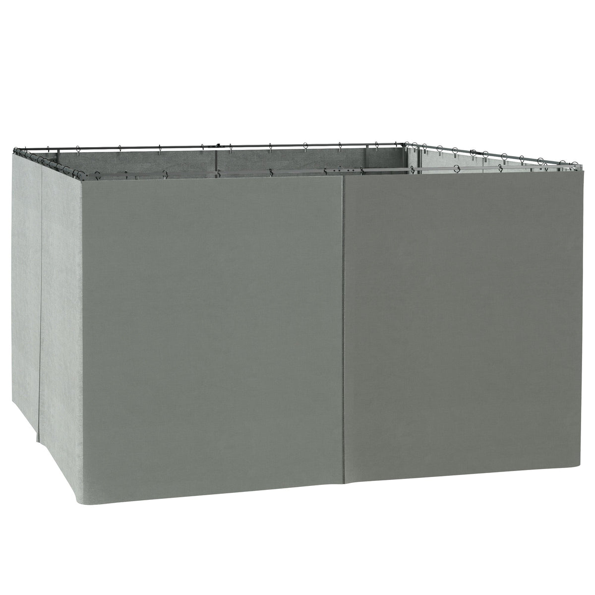 10' x 12' Universal Gazebo Sidewall Set (4 Panels) with Hooks, Dark Grey