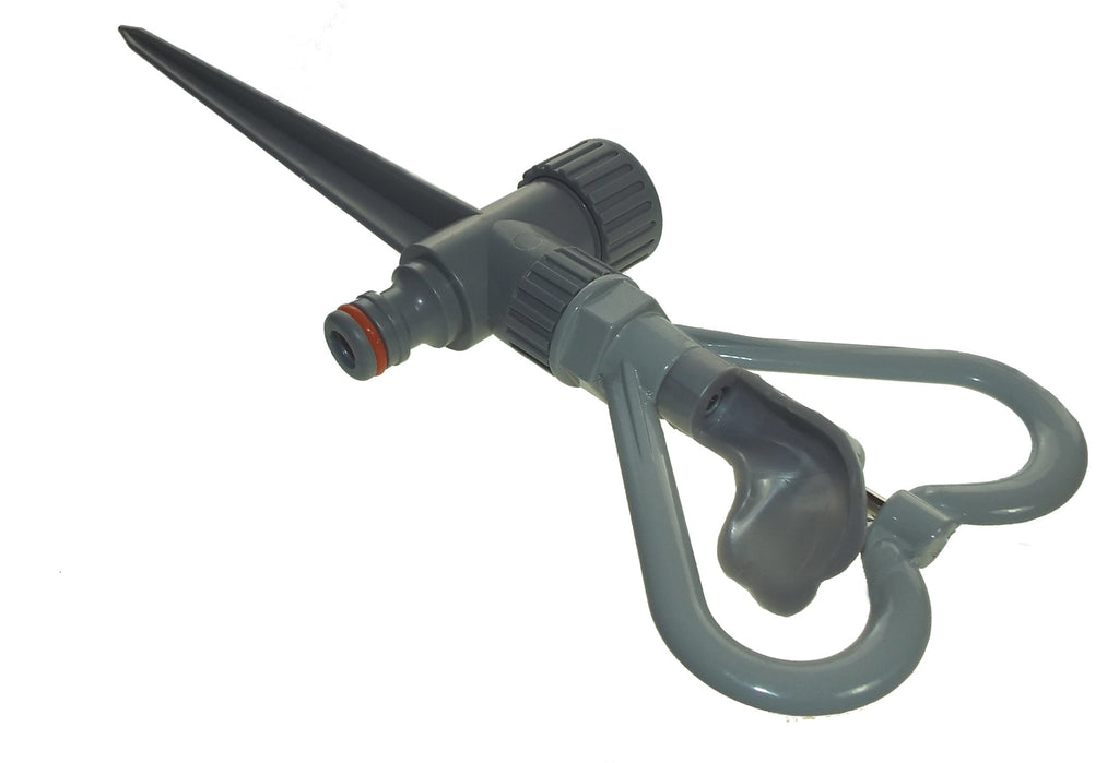 Rotary Butterfly Lawn Sprinkler on Spike De Luxe - White Line