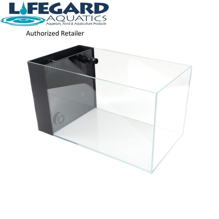 3.8 Gallon CRYSTAL 45 Degree Low Iron Ultra Clear Aquarium with Built in Side Filter-Lifegard Aquatics