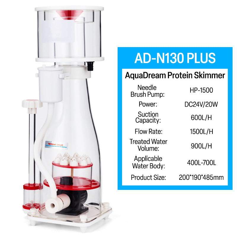 Protein Skimmer 70-150 Gal Ocean Coral Reef Fish Saltwater Aquarium Pump AD-N130 PLUS
