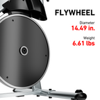 DeerRun S500 Pro King Size Indoor Exercise Bike for Tall Riders 32 Magnetic Adjustable Resistance, LED Screen, Silver