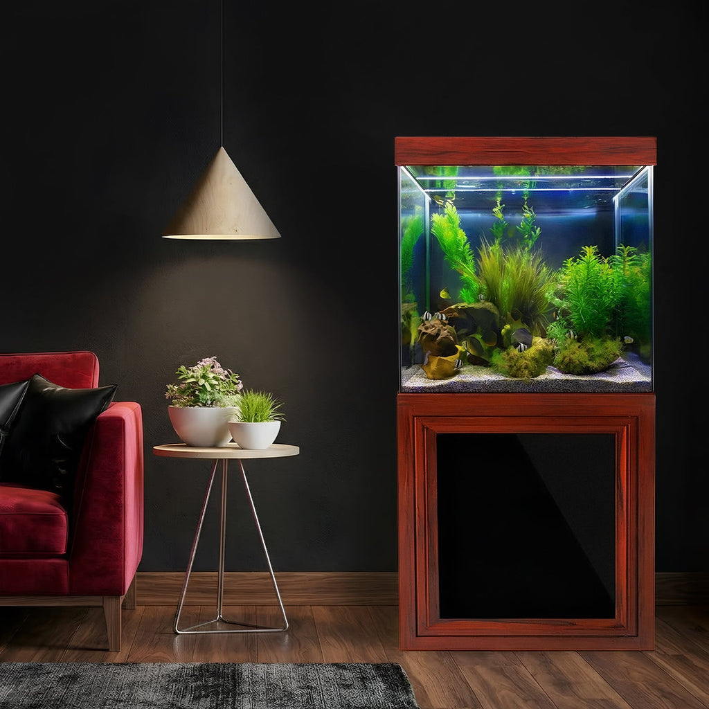 Aqua Dream 40 Gallon Tempered Glass Aquarium Redwood