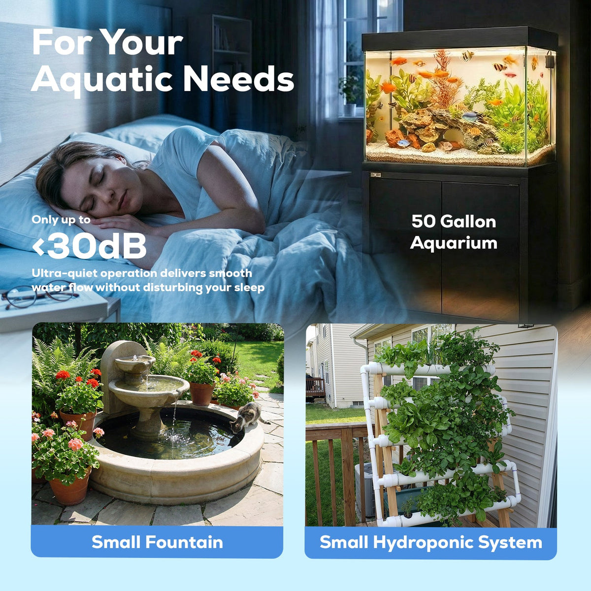 Aqua Dream 265 GPH Submersible Pump Aquarium Powerhead