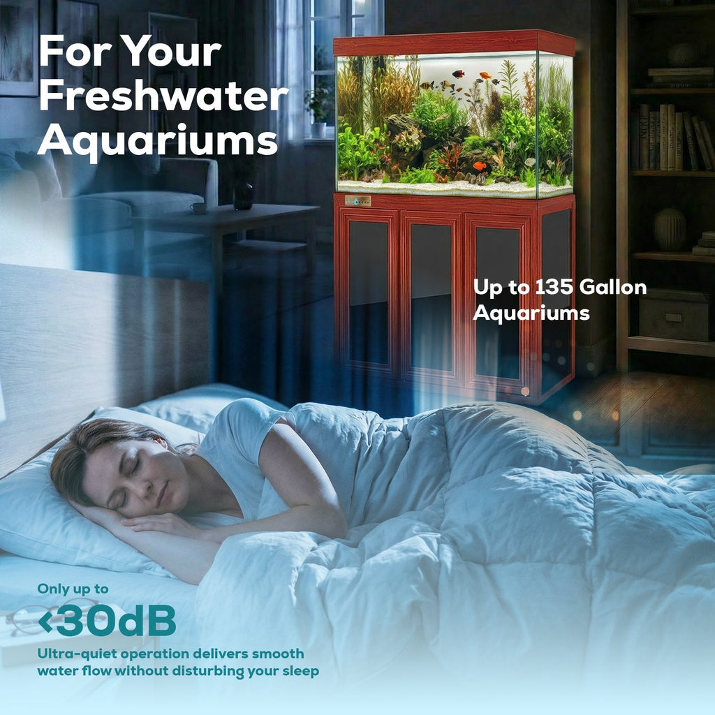 Aqua Dream 3in1 Aquarium Internal Filter Water Pump Oxygen 475 GPH