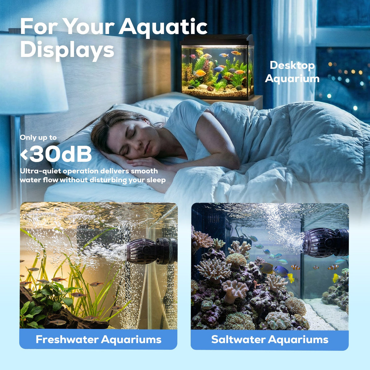 Aqua Dream 24V DC Sine Wave Maker Pump 2400 GPH - Aquarium, Coral Reef, Ponds