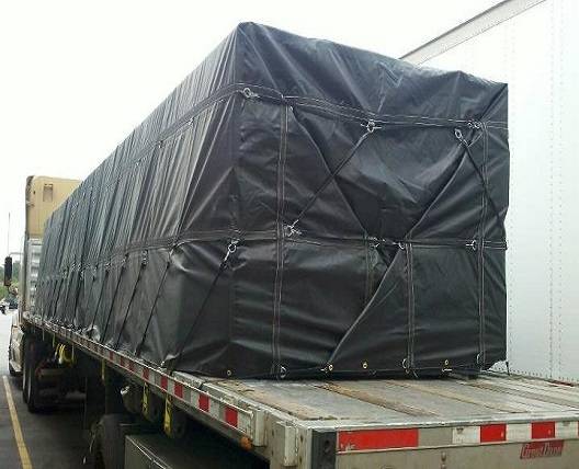 4' DROP X 8' W X 27' L 14 OZ BLACK COLOR