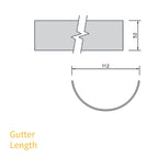 FloPlast Half Round 112mm Gutter (4m)