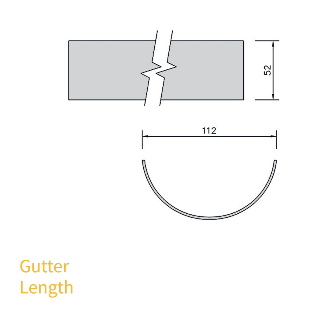 FloPlast Half Round 112mm Gutter (4m)