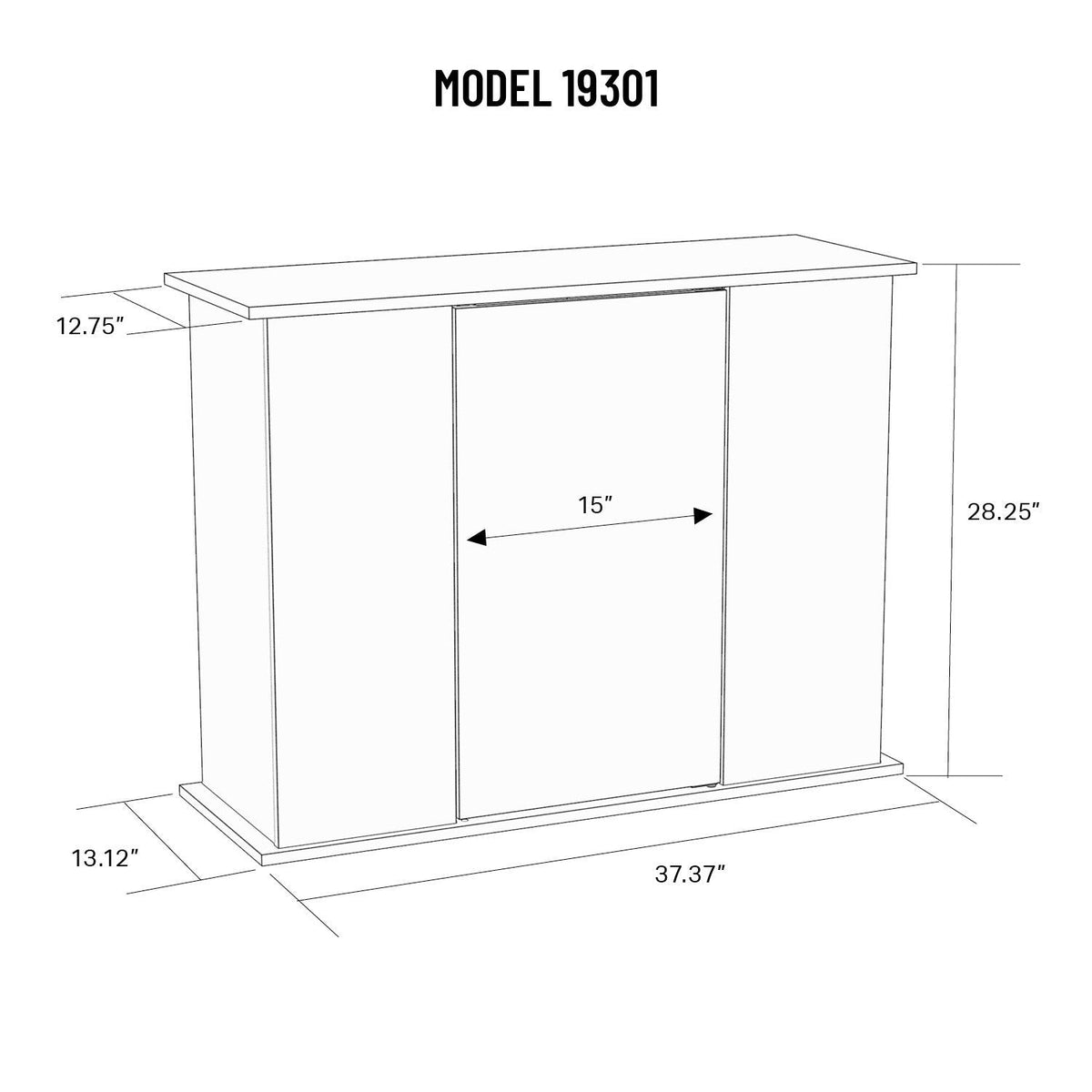 Aquatic Fundamentals 30-45 Gallon Serene Cherry Upright Aquarium Stand