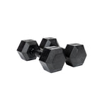 6kg Black Hex Dumbbell Pair