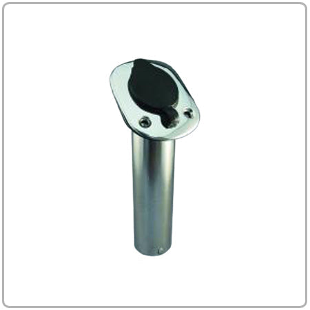 Marpac Flush Mount Stamped Stainless Steel Rod Holder With Liner And Cap