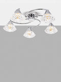 Där Dilys 5 Arm Semi Flush Non-Dimmable Ceiling Light - Polished Chrome