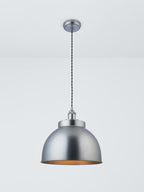 John Lewis Baldwin Large Pendant Dimmable Adjustable Ceiling Light - Silver
