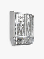 John Lewis Emilia Dimmable Crystal Drum Wall Light - H13 x W38 x D11cm