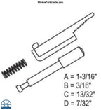 705 - Vinyl Window Screen Pins - Cap, Spring and Plunger- 7/32 inch Plunger Flip Type White