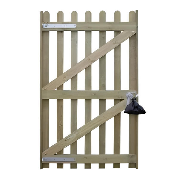 Round Pale Palisade Gate - 1.75m x 1m