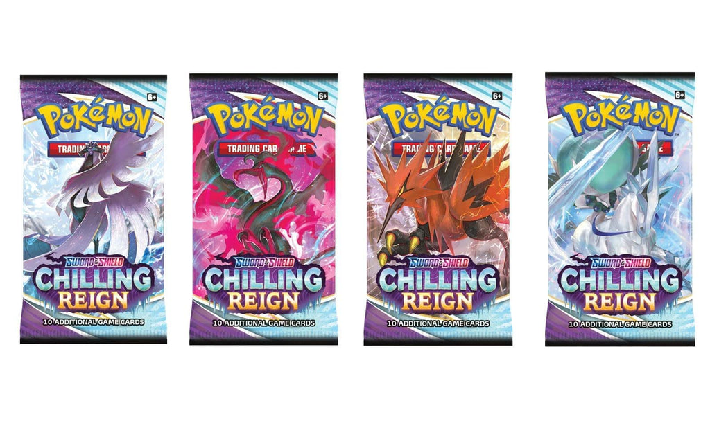 Pokemon TCG Sword & Shield 6 Chilling Reign Booster Packs (4 Packs)