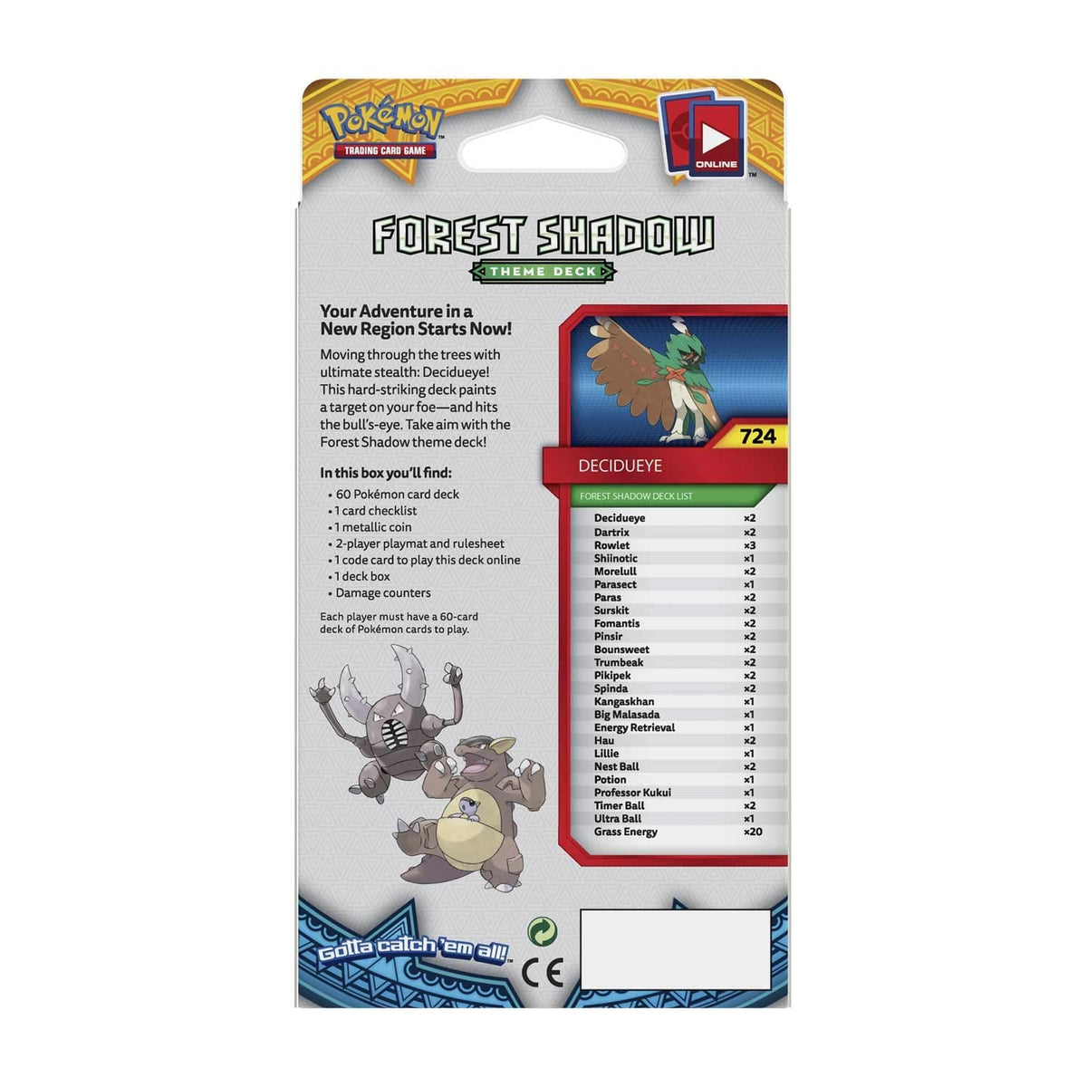 Pokemon TCG: Sun & Moon, Forest Shadow Theme Deck